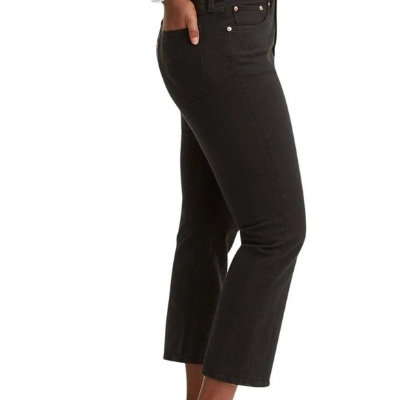 Levi's Denim - Levis Wedgie Straight High Waisted Black Jeans